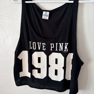 PINK Victoria's Secret Black and White 1986 Tank Top